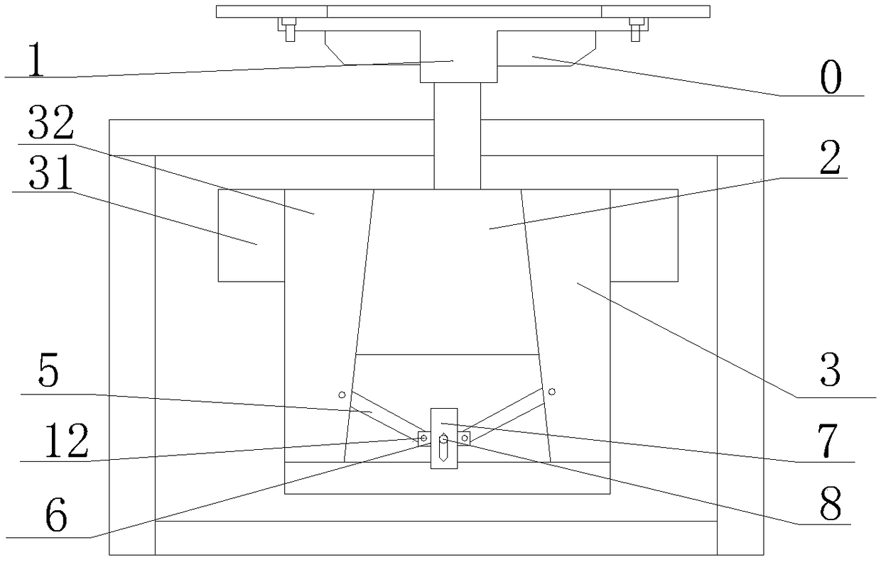 Refrigerator inner container vacuum plastic uptake demoulding mechanism