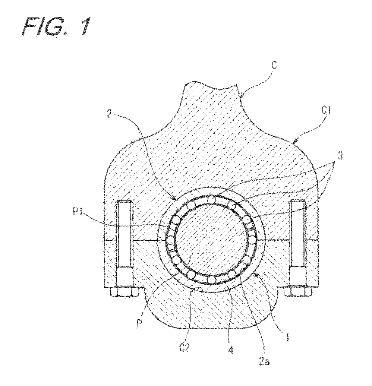 Split outer ring, split rolling bearing using the same ring and construction and method of mounting the same rolling bearing