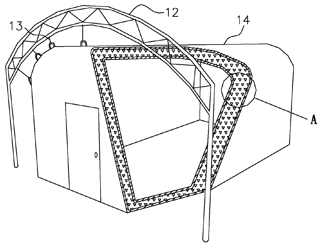 Inflatable wall material and inflatable micro refrigeration house adopting same