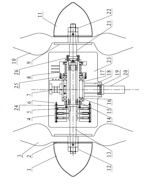 Double-paddle wind driven generator