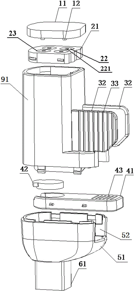 Liquid mixing device and mixing method