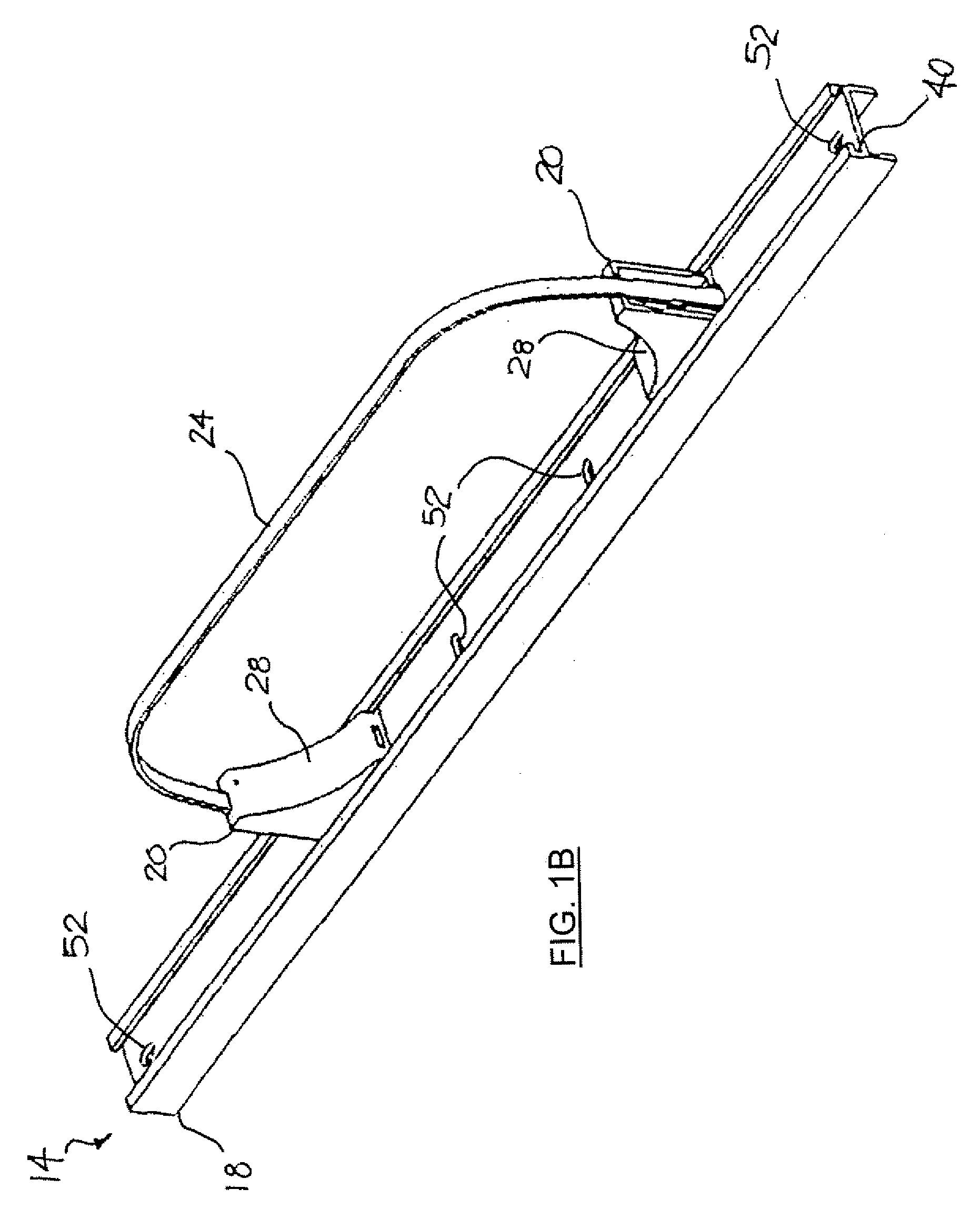 Variable-duct support assembly