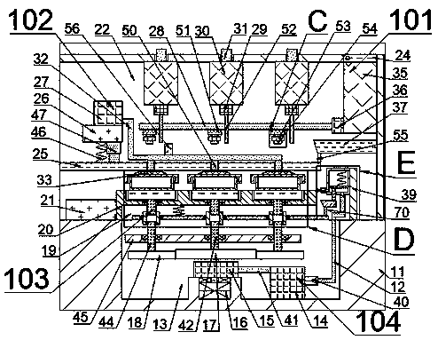 Inoculation device for measuring total number of bacteria in sewage