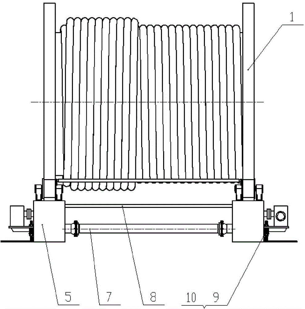 Automatic control type cable uncoiling device