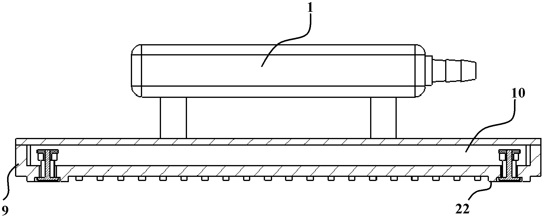 Sucking disc device used for transferring semi-conductor crystal grains on graphite boat