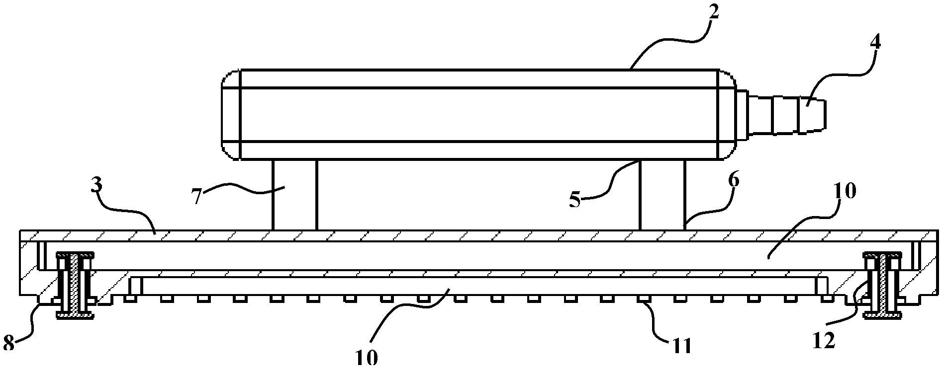 Sucking disc device used for transferring semi-conductor crystal grains on graphite boat