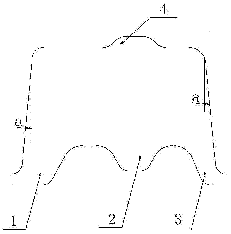 Roughing mill pass system for hot rolling track shoes and hot rolling method for track shoes