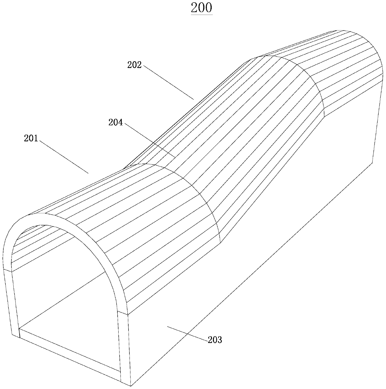 Industrial Furnace Flue Masonry Arch Tire Construction Vehicle and Arch Tire Supporting Method