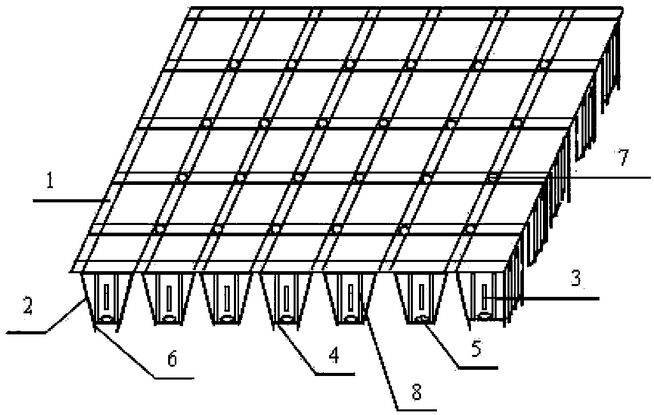 Plastic seeding cultivation hole tray