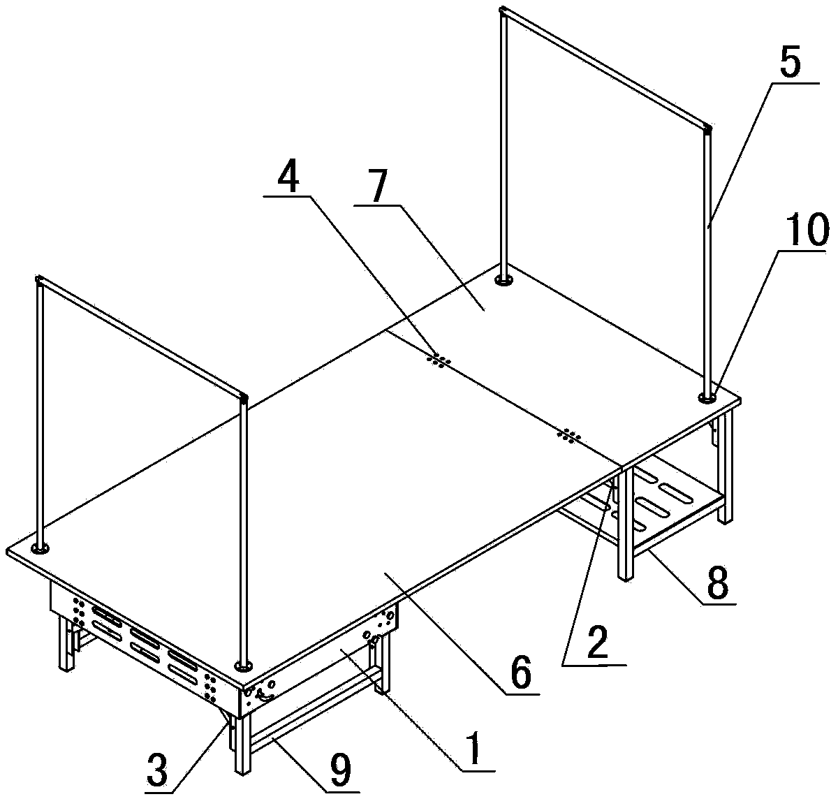 A multifunctional camp bed