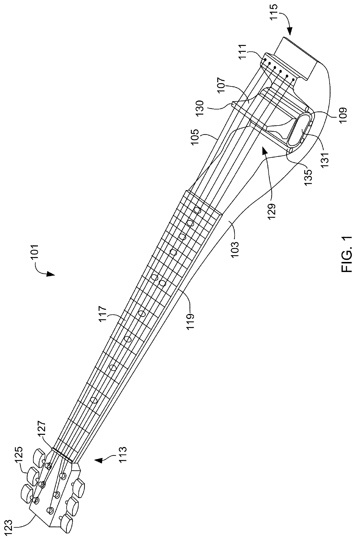 Guitar neck assembly