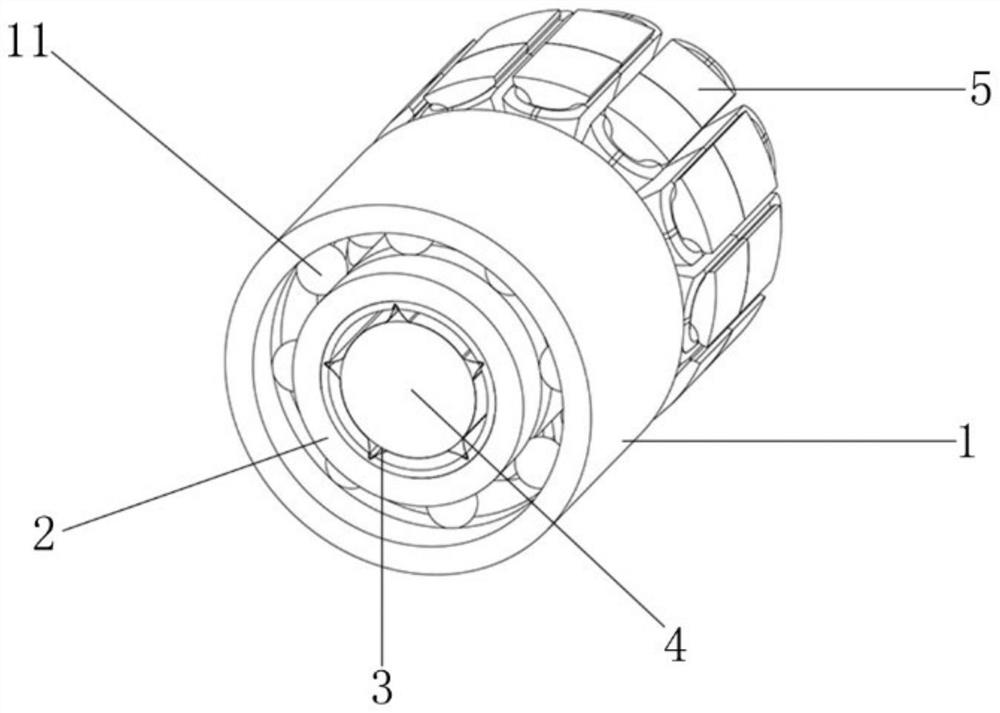 Active shaft type combined air bearing