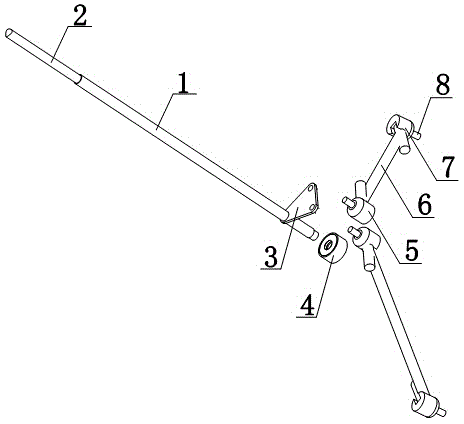 Lamp support for mine shaft bottom