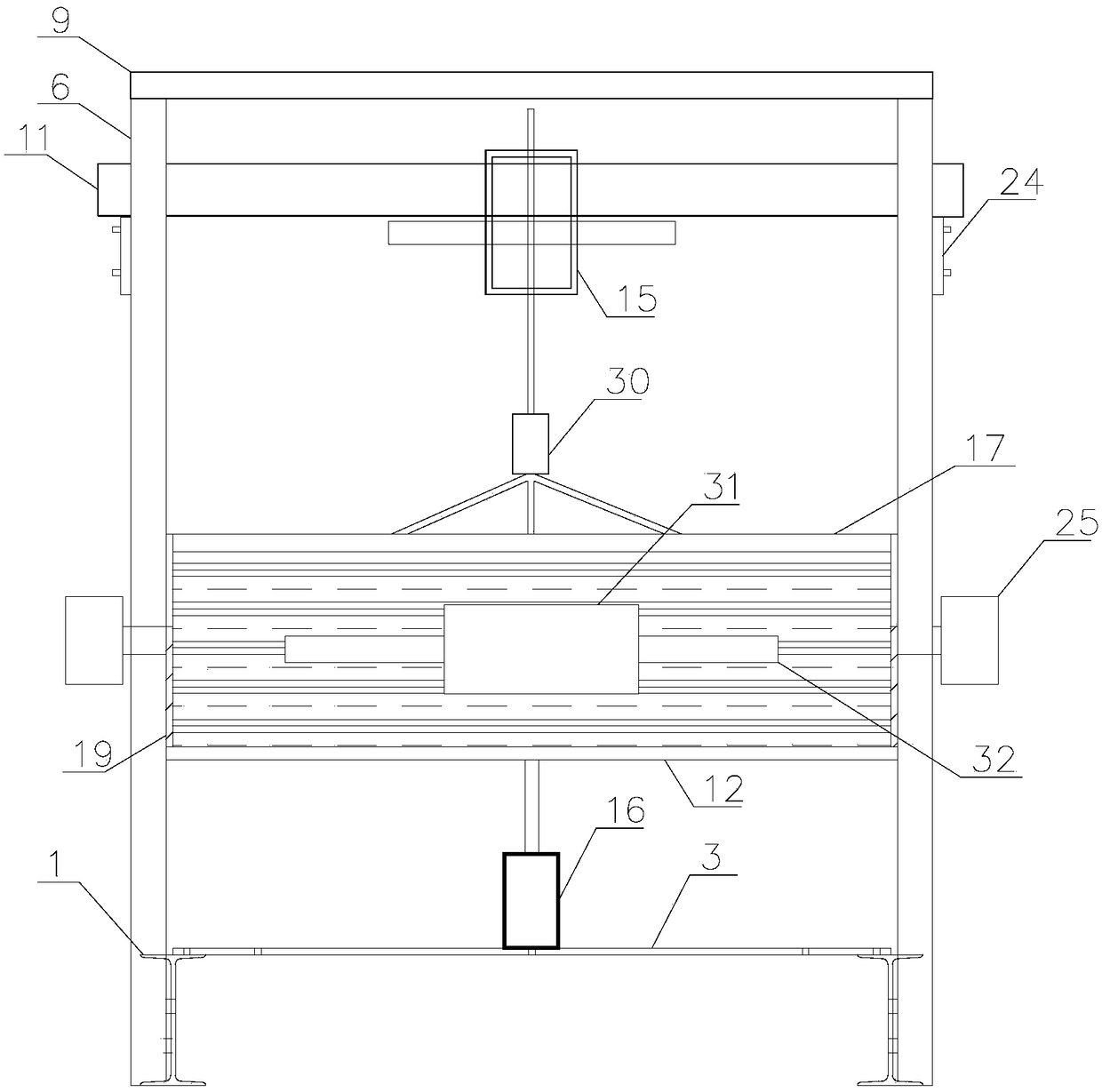 Simulation test platform for researching geotechnical engineering with potential failure surface