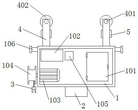 A high-voltage transmission line routing robot