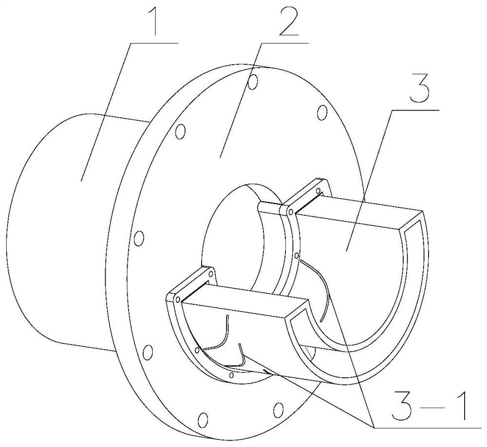 An internal combustion wave rotor exhaust mixing device based on vane guide and pressure relief