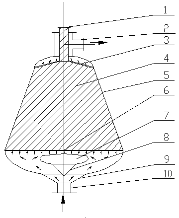 Absorption tower for producing enriched oxygen through vacuum pressure swing absorption