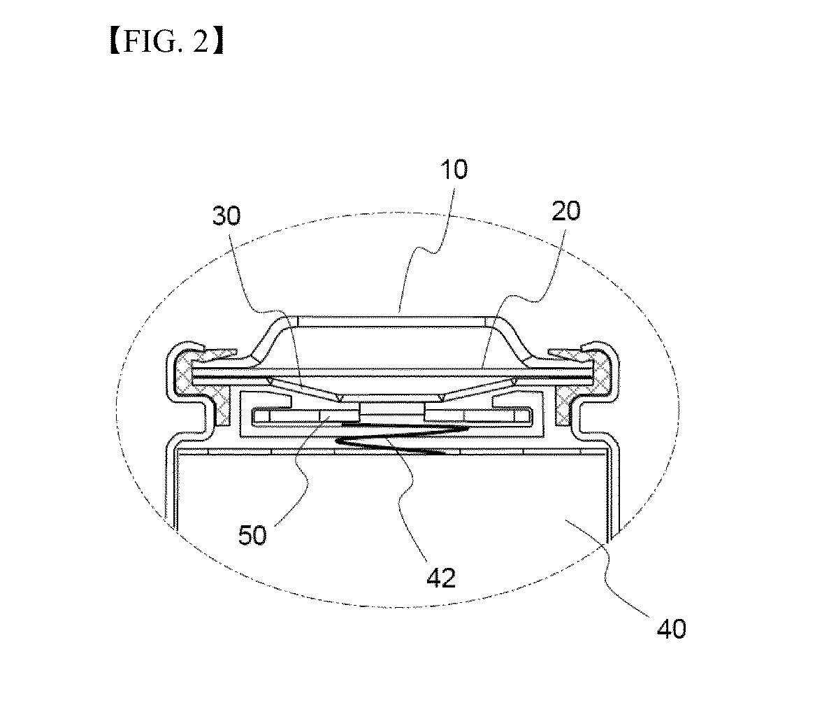 Secondary battery of novel structure