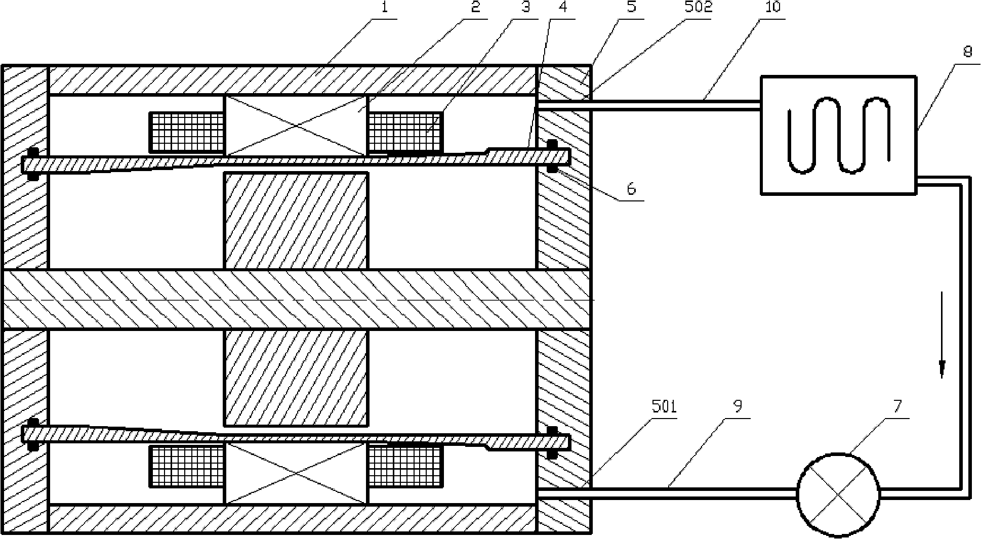 Cooling structure for motor winding end part