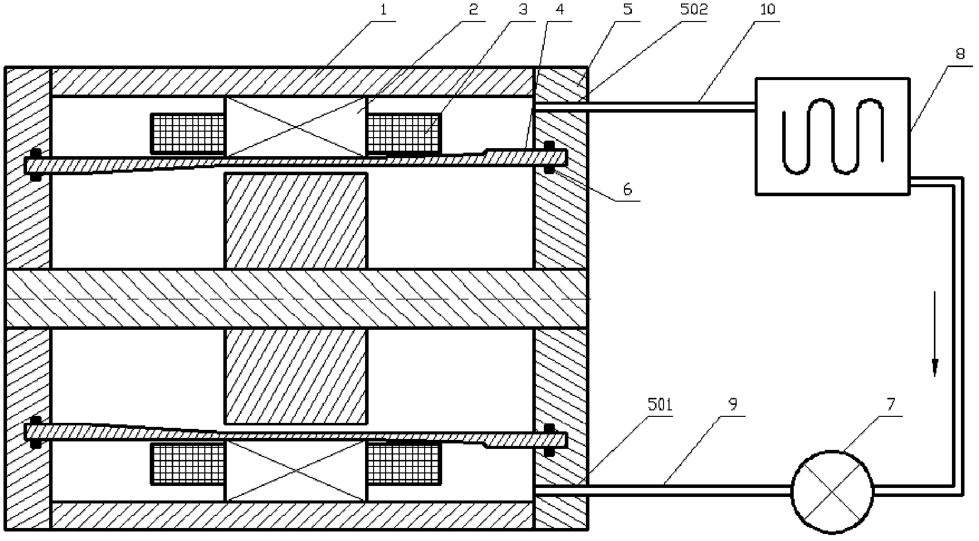 Cooling structure for motor winding end part