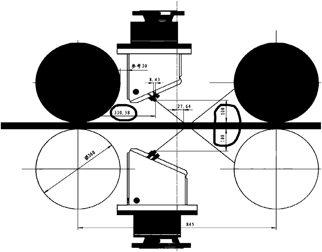 A post-rolling rapid cooling system for on-line solid solution of steel plate