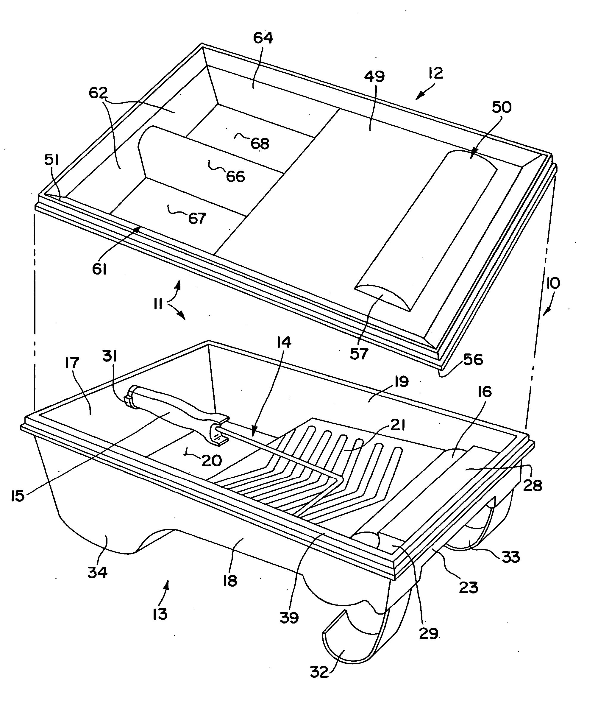 Sealable paint tray assembly