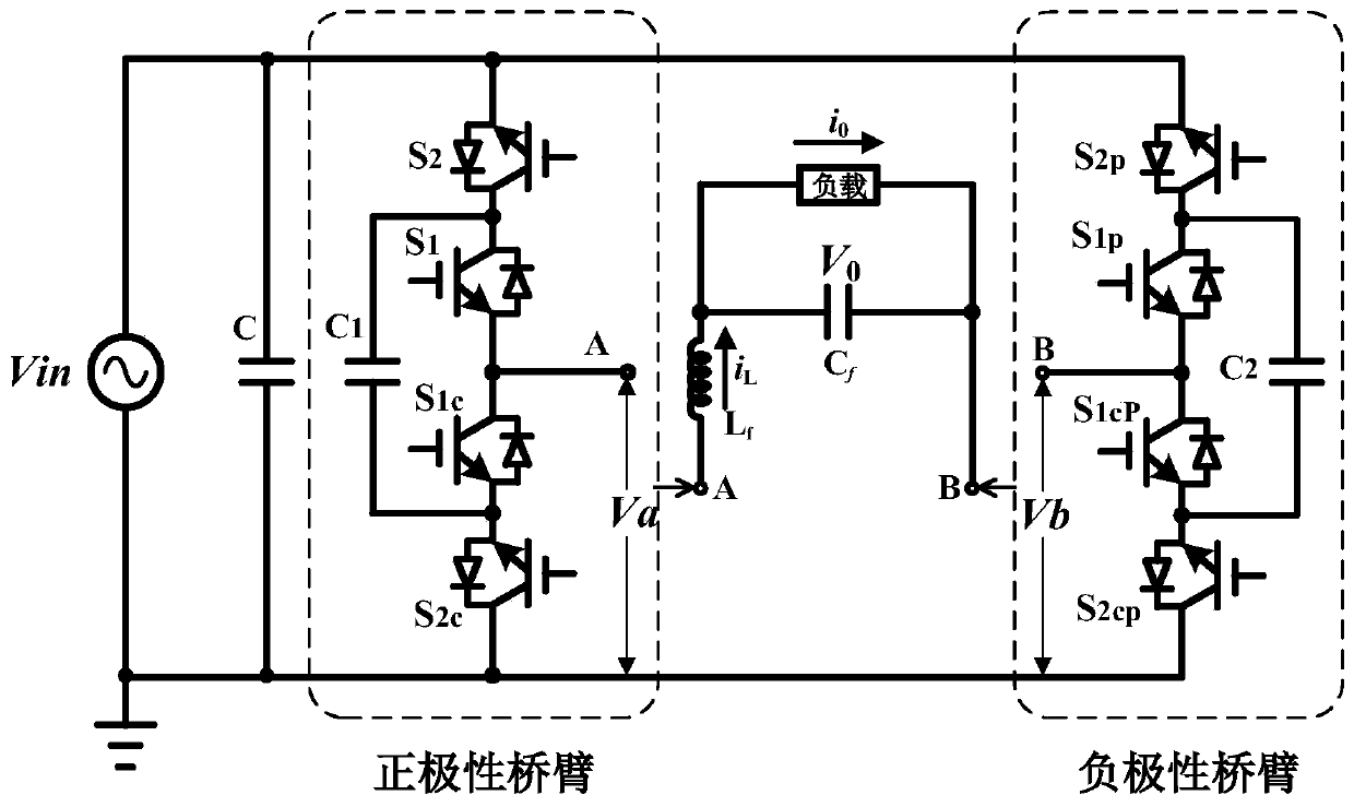 Single-phase bipolar ac-ac converter topology and its modulation method