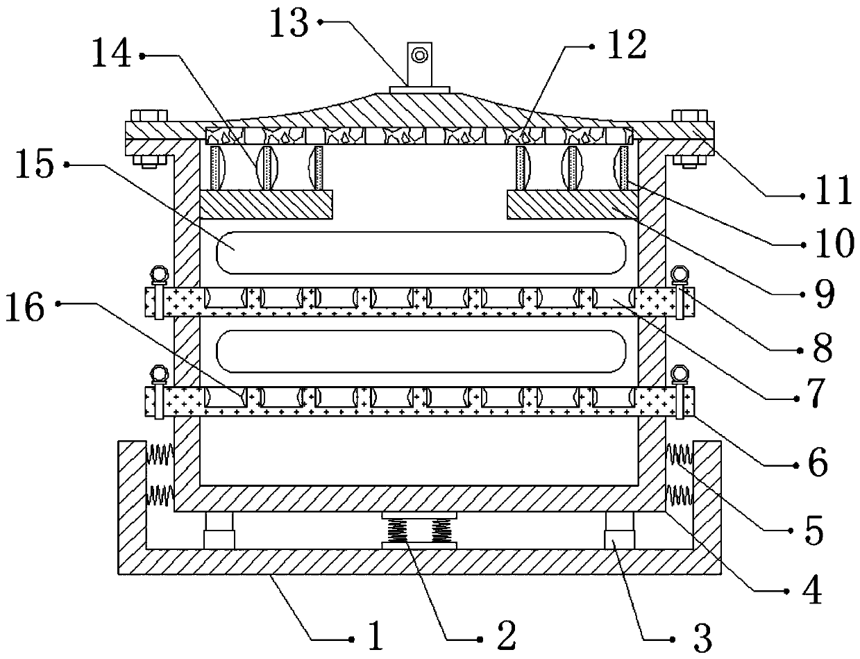 Transport device having good shatter-proof effect and used for puffed food