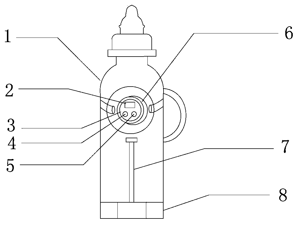 Luminous feeding bottle capable of stirring and testing temperature