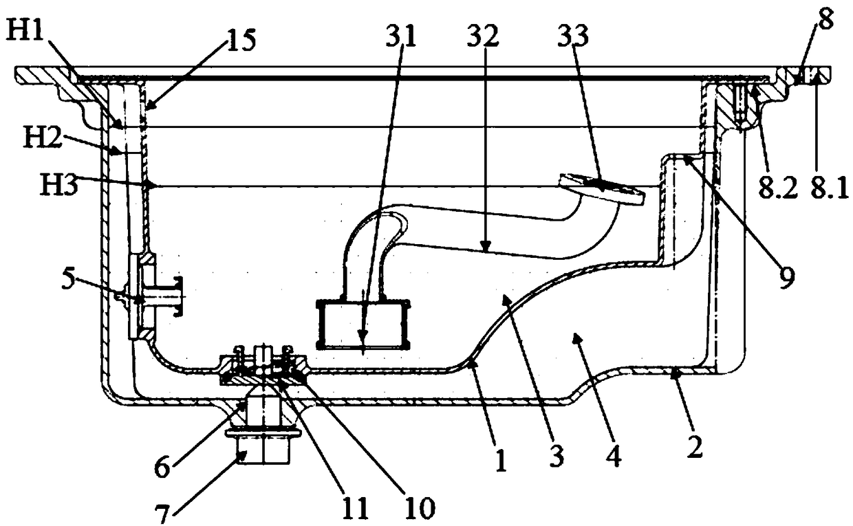 Oil pan with variable oil mass