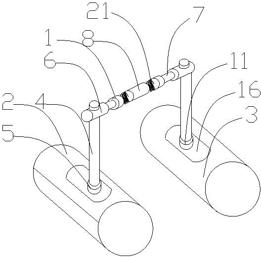 Cross-leg fixing support