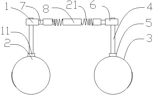 Cross-leg fixing support