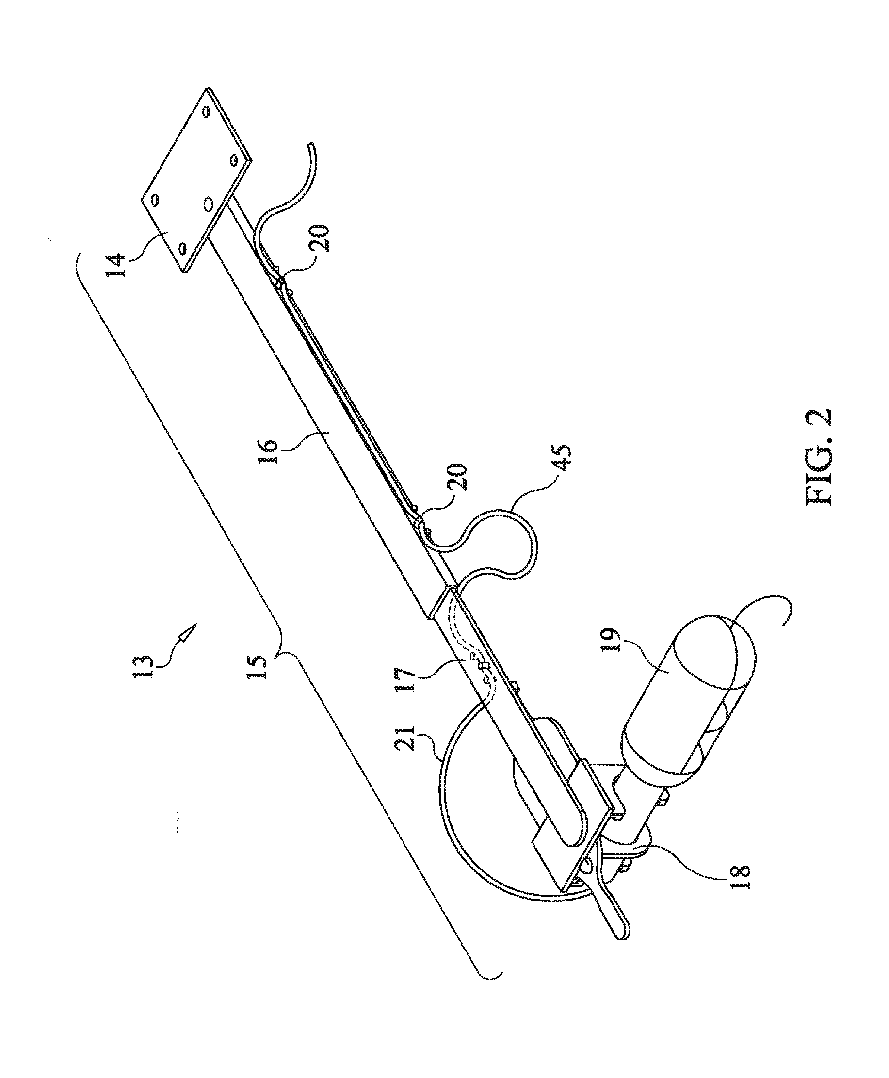 Telescopic, Horizontally Rotatable Trouble Light Holder