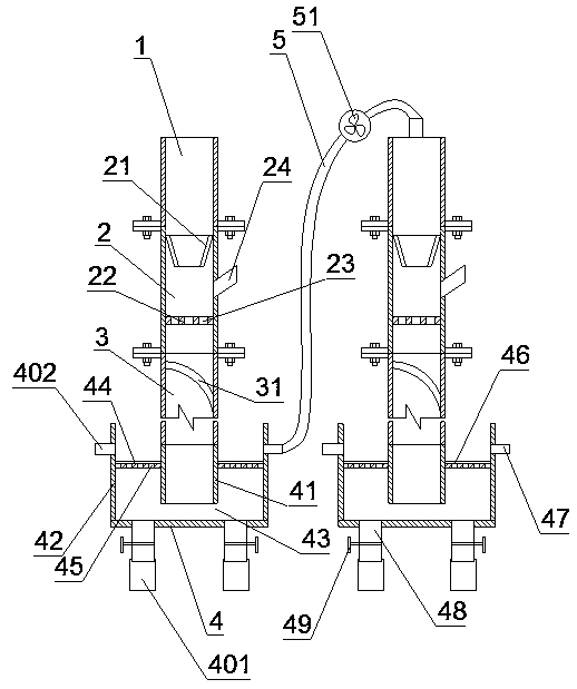 A tubular coagulation reaction device for sewage treatment