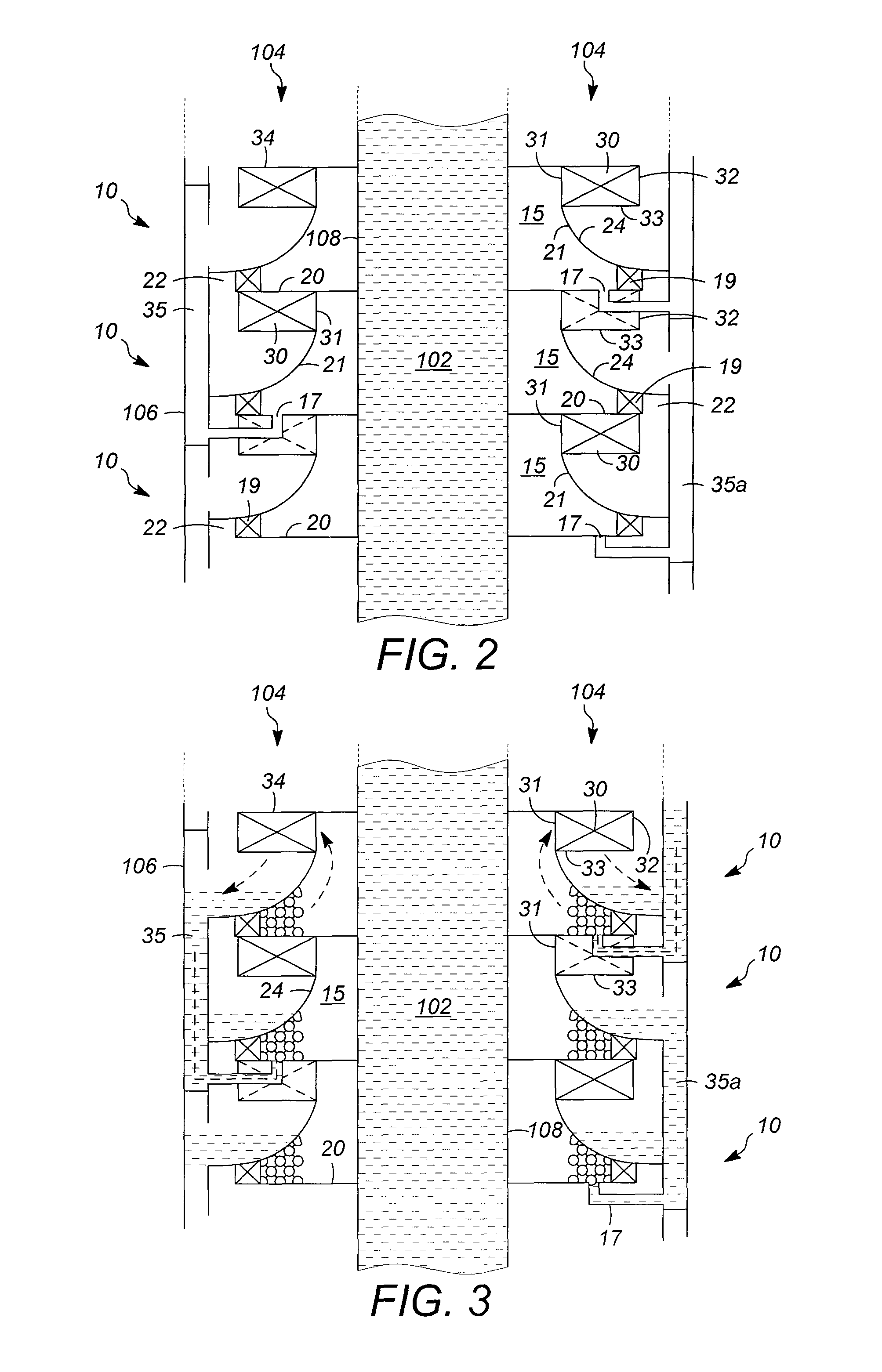 Vapor-liquid contacting apparatuses having a secondary absorption zone with vortex contacting stages