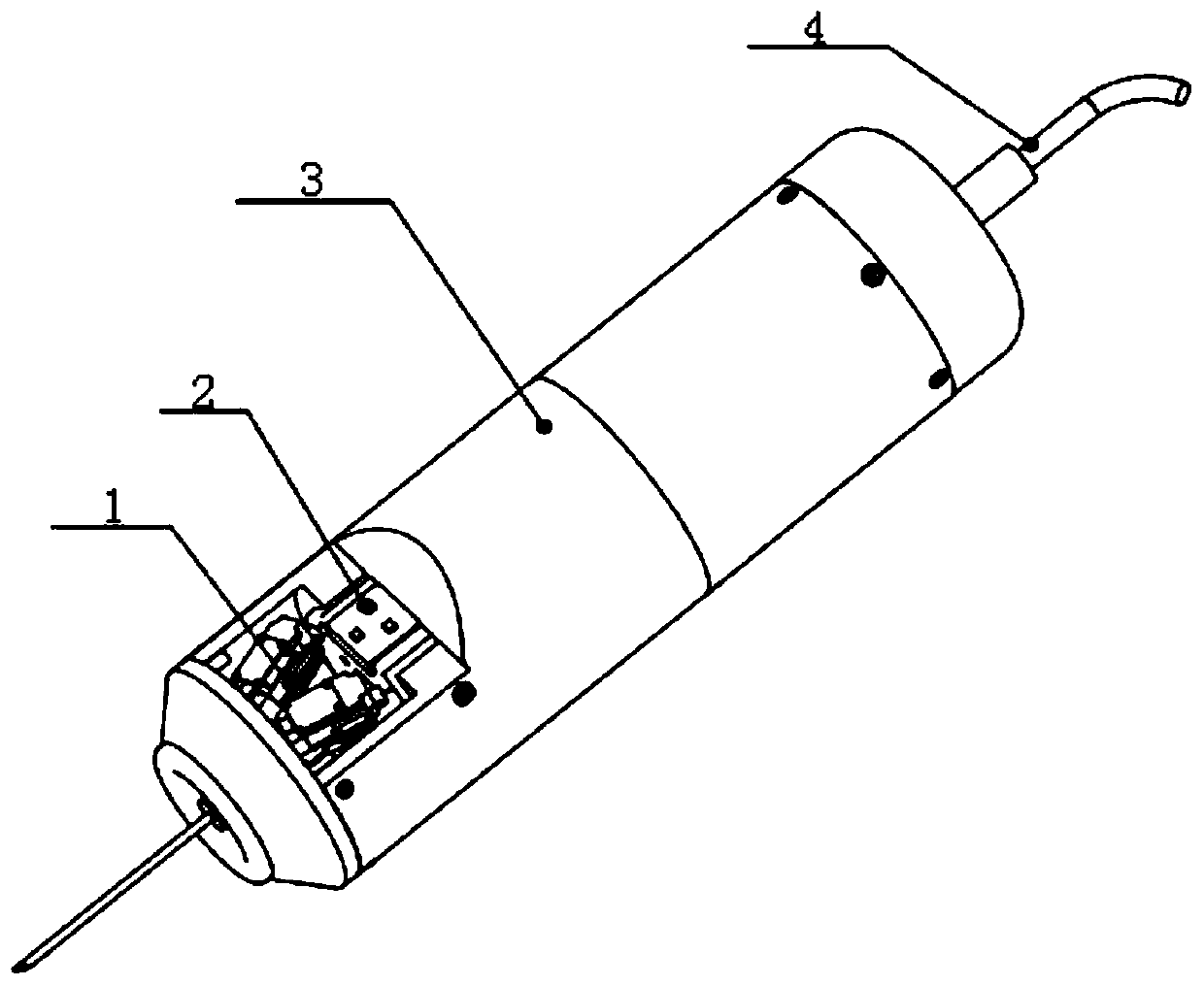 Hand-held anti-trembling surgical robot for microsurgery use