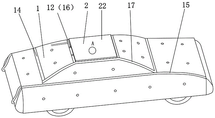 Shade solar car with roll-up sun protection equipment