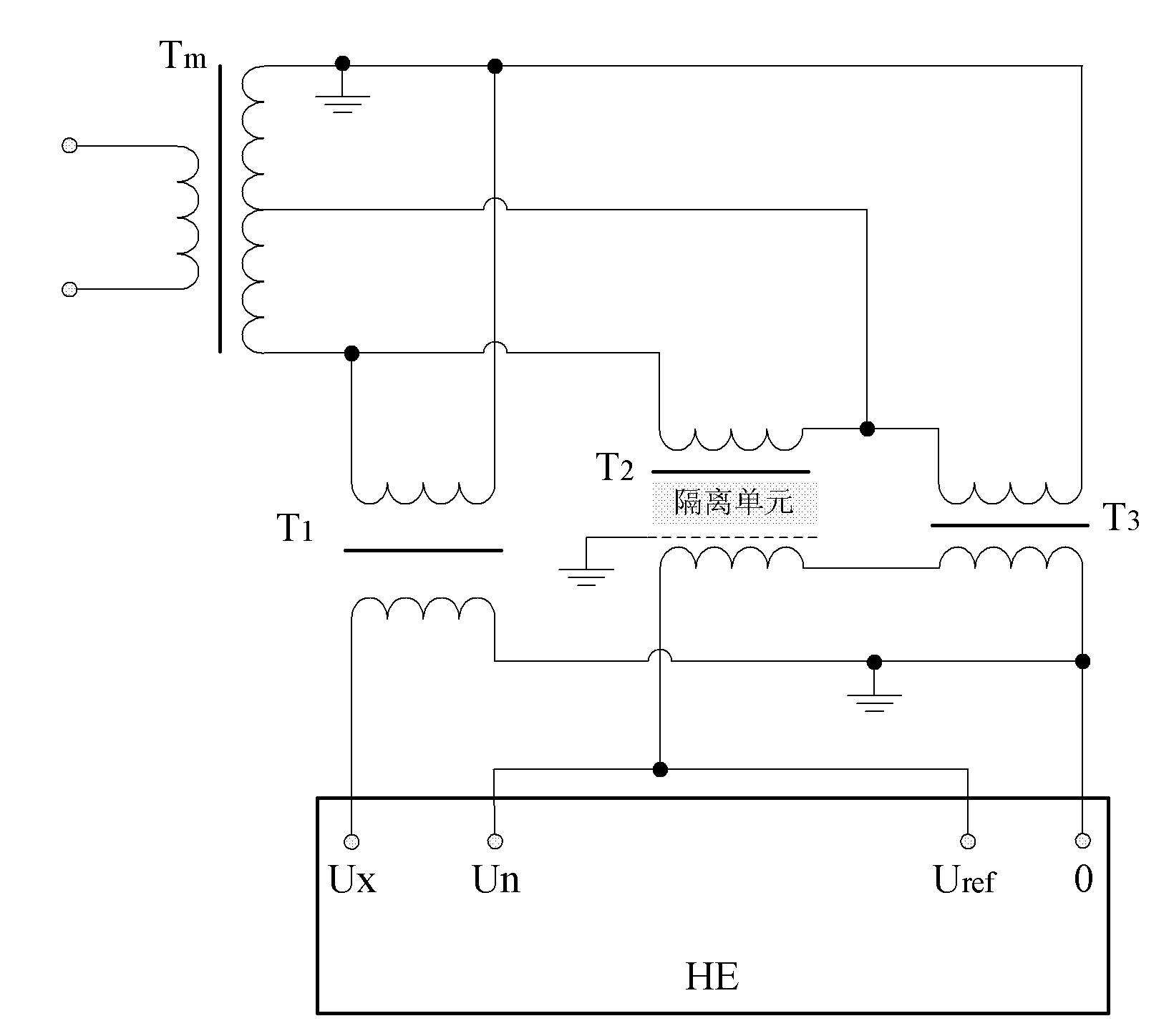 Shielding and isolating voltage mutual inductor