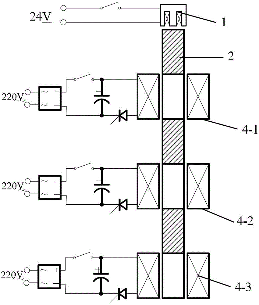 Electromagnetic type dynamic plate load test detecting device and method