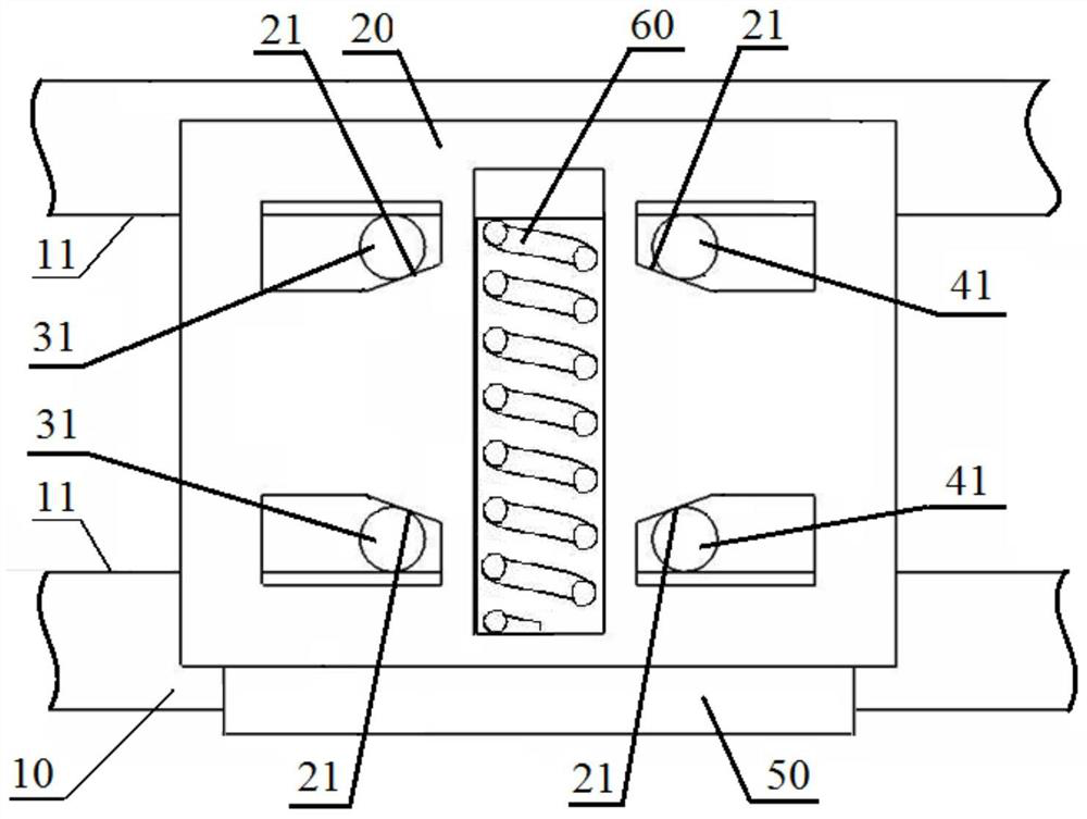 Slider locking device and push-pull assembly with slider locking device