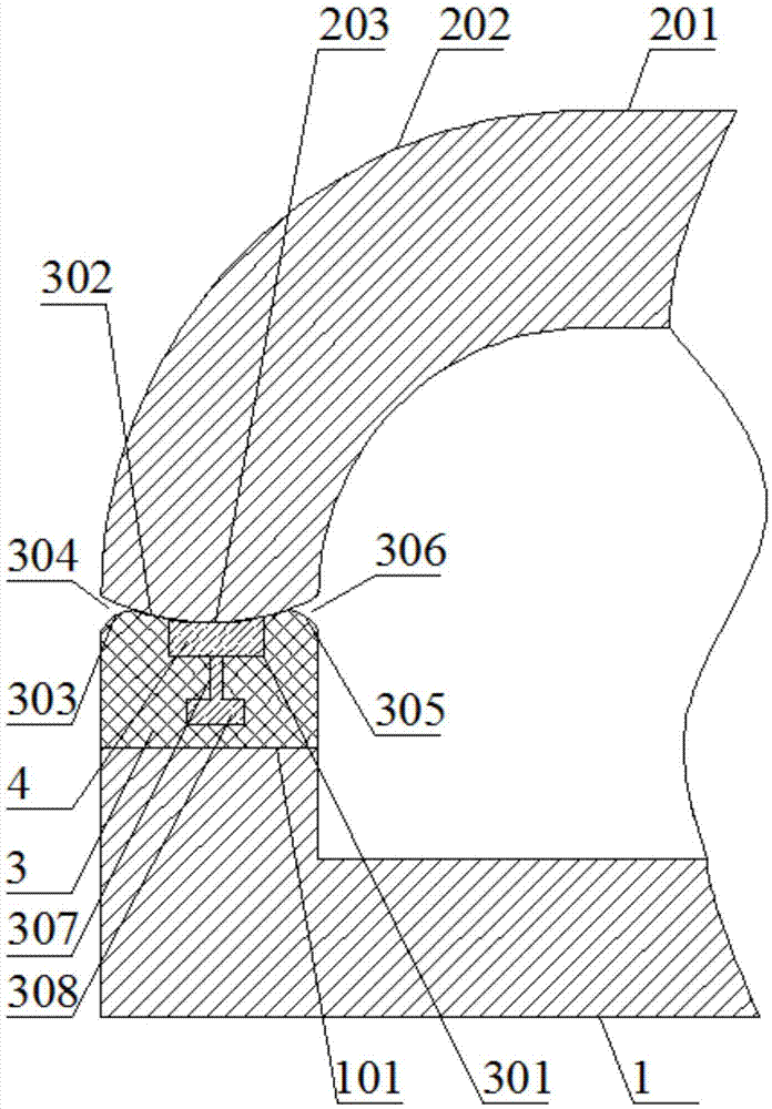 Curved screen installation structure