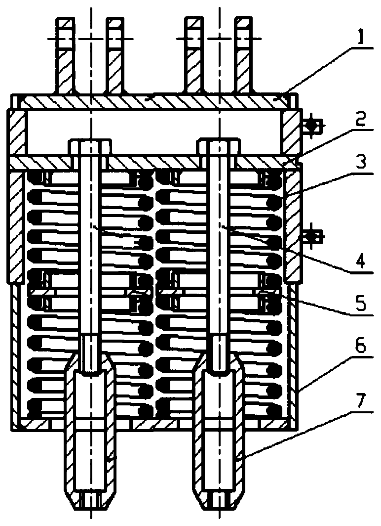 Variable force spring device for sodium pipe system of fast reactor