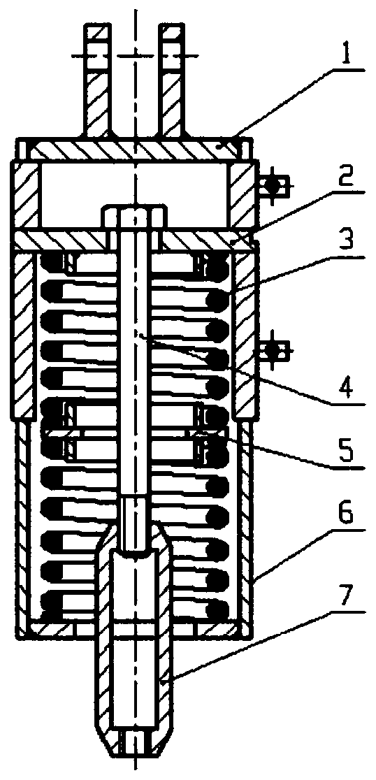 Variable force spring device for sodium pipe system of fast reactor