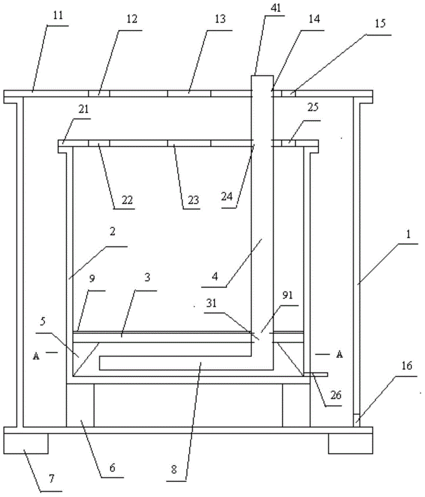 Temperature-control type double-layer cylindrical aerobic composting reactor