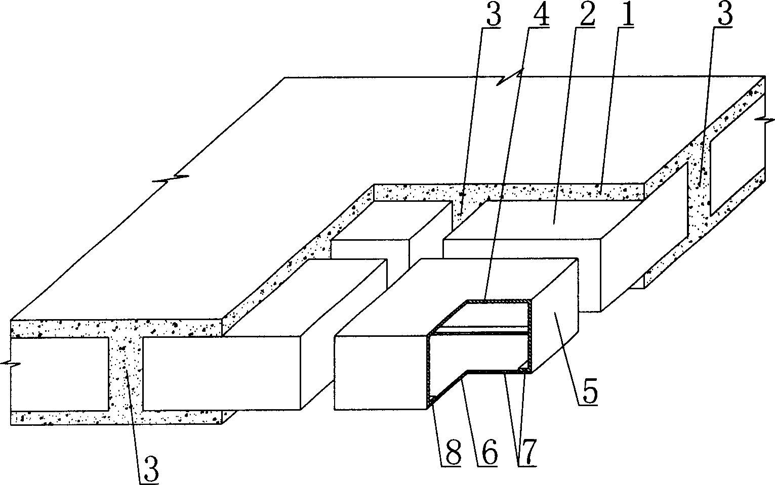 In-situ cast hollow concrete slab