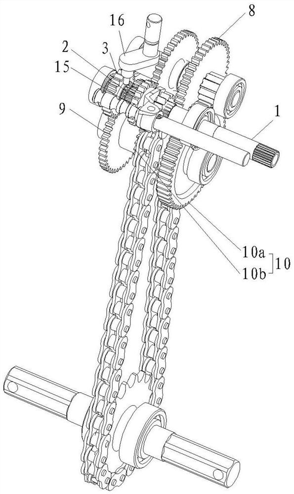 Mini-tiller gear shifting transmission assembly and mini-tiller