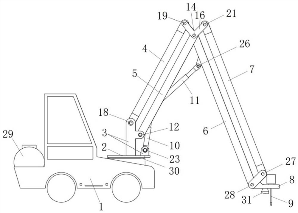 Multi-degree-of-freedom joint filling machine executing mechanism