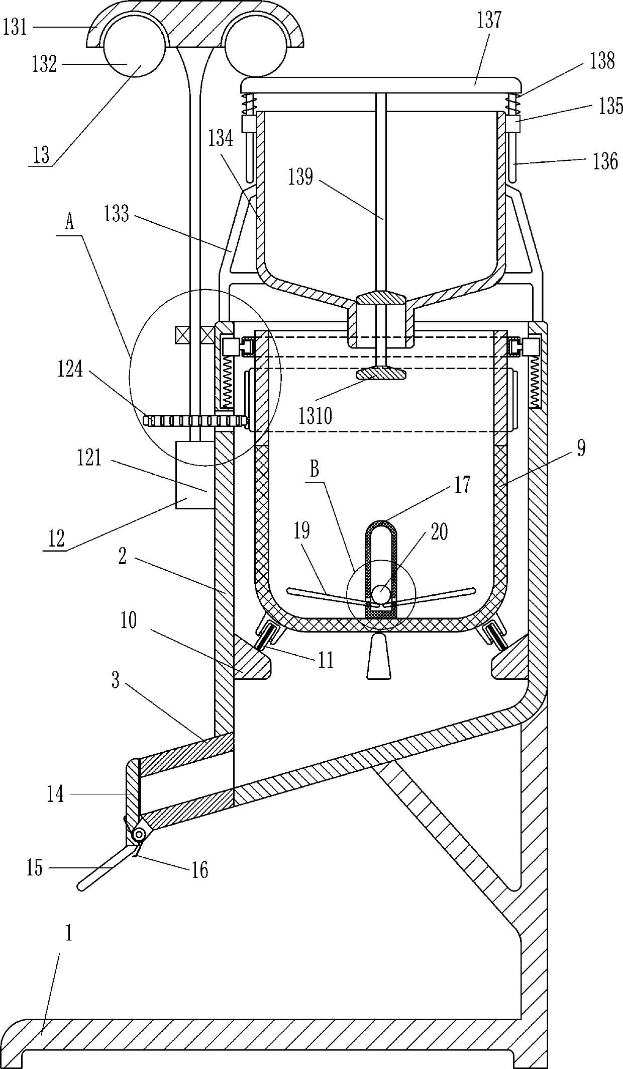 Sesame screening device