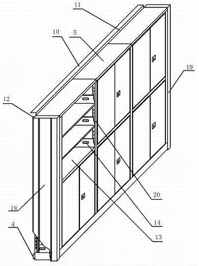 Trackless drawer-type compact shelf