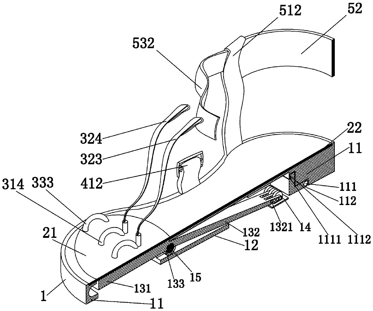 Foot scar contracture resistance auxiliary therapy shoe